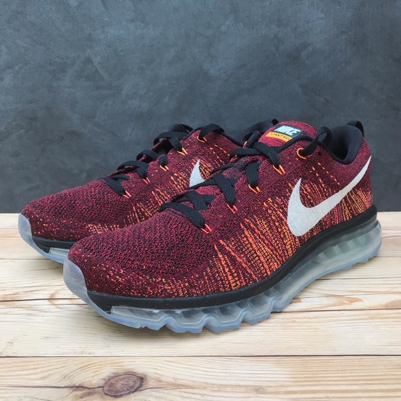Nike Flyknit Air Max Men’s Size 10 Black/Red/Multi - Picture 6 of 16
